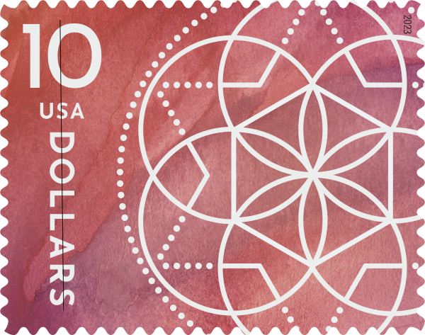2023 $10 Floral Geometry Stamps