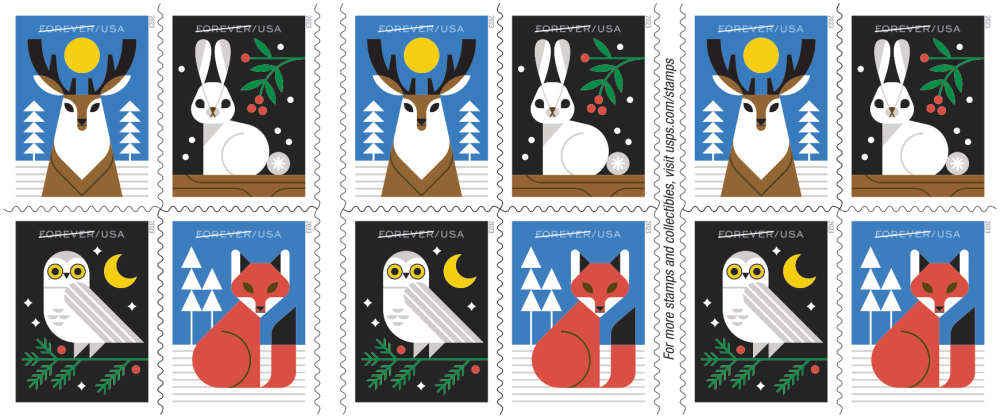 2023 Winter Woodland Animals Stamps