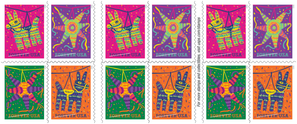 2023 Piñatas! Stamps 100 PCS