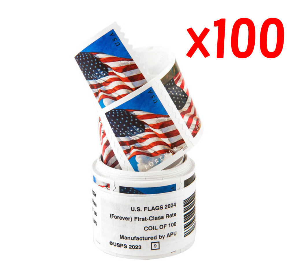 2024 U.S. Flags Stamps 100 rolls