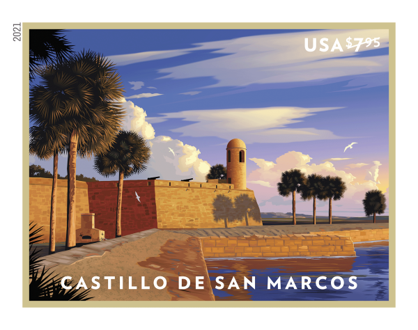 2021 Castillo De San Marcos Stamps